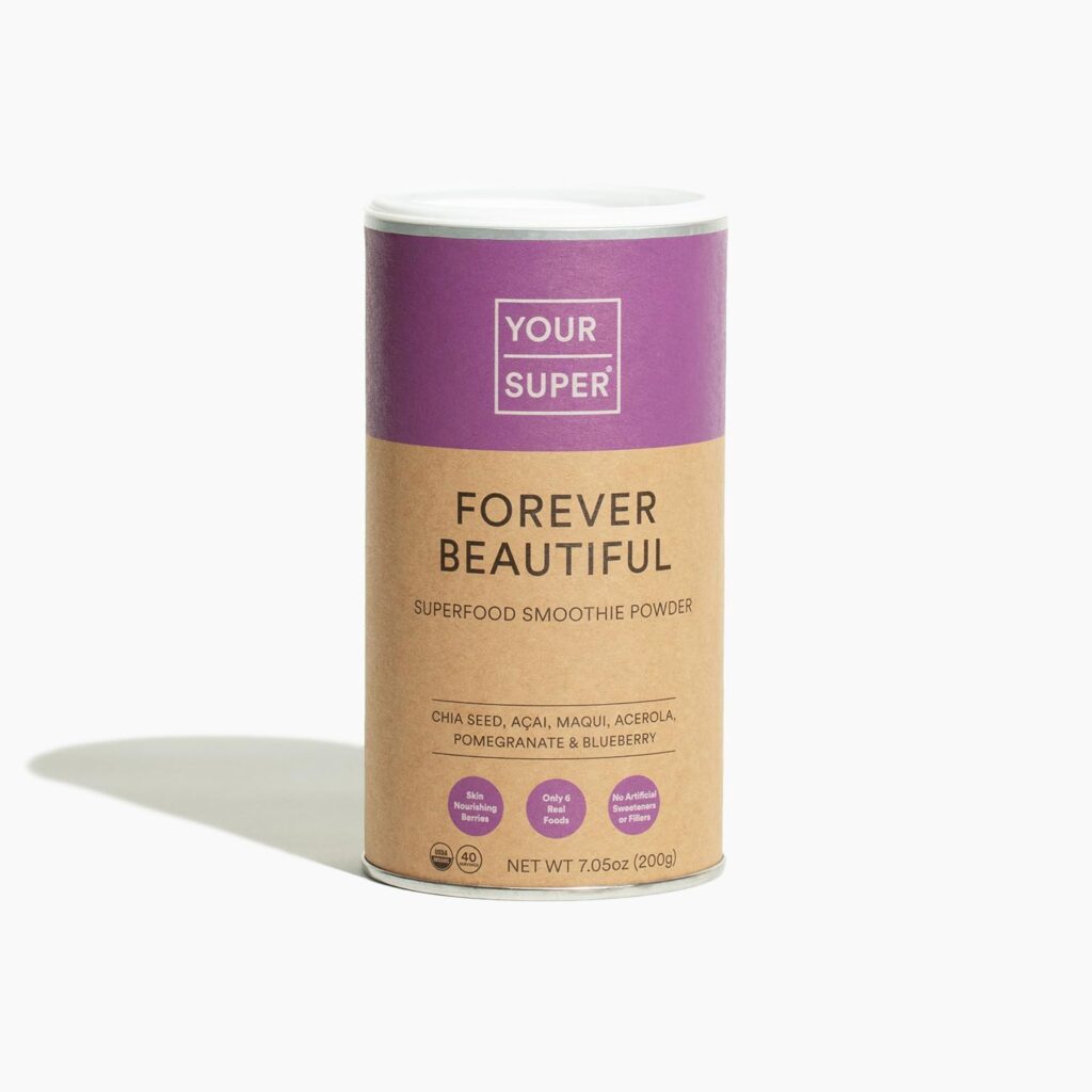 Your Super Forever Beautiful Superfood Blend – Organic Superfood Powder for Healthy Skin and Hair, with Organic Açaí, Powder, Maqui Berry, Maca, and Acerola (40 Servings)
