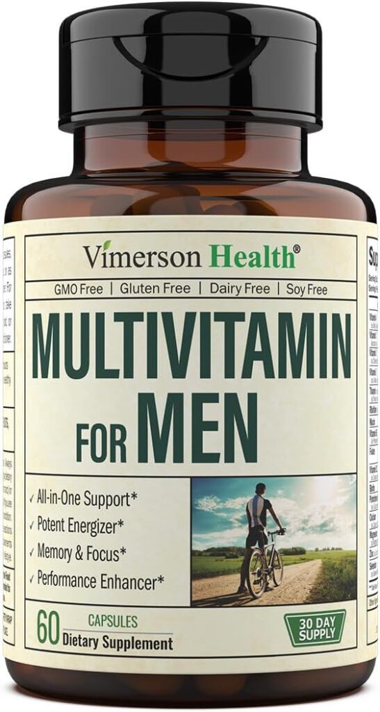 Multivitamin for Men - Daily Mens Multivitamins  Multiminerals Supplement for Energy, Focus and Performance. Mens Vitamins A, C, D, E  B12, Zinc, Calcium, Magnesium  More. 30 Days of Multi Vitamin